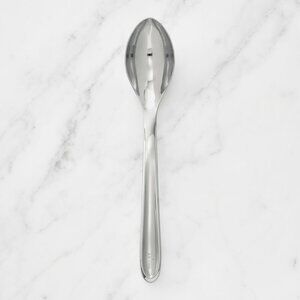All-Clad Precision Silver Stainless-Steel Solid Spoon NWT